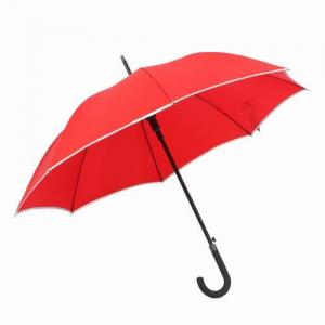 China Compact Wind Resistant Umbrella , Red RPET Fabric Lightweight Golf Umbrella factory