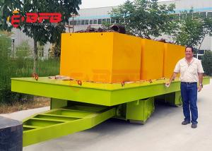 China Manual Industrial Cargo Transport Forklift Towing Trolley On Rails Or Concrete Ground factory