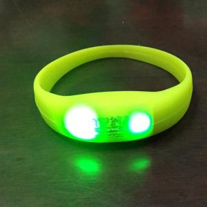 China LED Pulse Remote Control Radio Controlled Silicone Wristband Sound Motion Activated Light Bracelet on sale