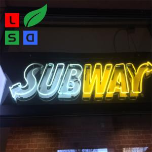 China RoHs Acrylic Led Signage 12 Colors Led Neon Light Signs For Subway factory