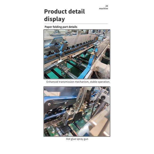 CQT-900 Automatic Adhesive Head Spray Gun Cardboard Box Gluing Machine for Box Making