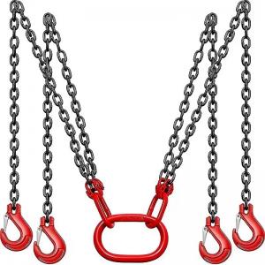 China Double Hook Four Hook Sling Ring Lifting Chain Sling for Heavy-Duty Construction factory