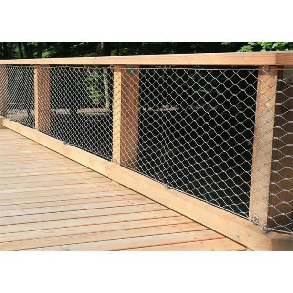 3mm Architectural Metal Mesh Panels / 60mm X 105mm 316 Flexible Stainless Steel Cable Mesh