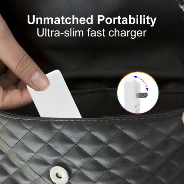 20V 65w 3.25A GaN Fast Charger USB A / USB C Fast Charging Travel Adapter