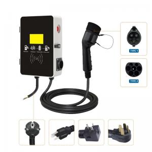 China 7kw 3 Phase Fast Electric Box Wall Mounted EV Charging Station Type1 And Type2 factory