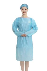 China Latex Free Medical Isolation Gown , Cpe Plastic Gown Environment Friendly factory