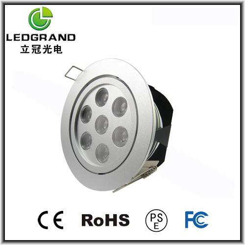China High Power LED Downlight Dimmable 7W LG-TD-1007A With 360°Beam Angle factory