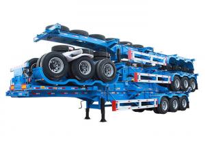 China Blue 3 Axles 40ft Skeleton Container Semi Trailer BPM Suspension factory
