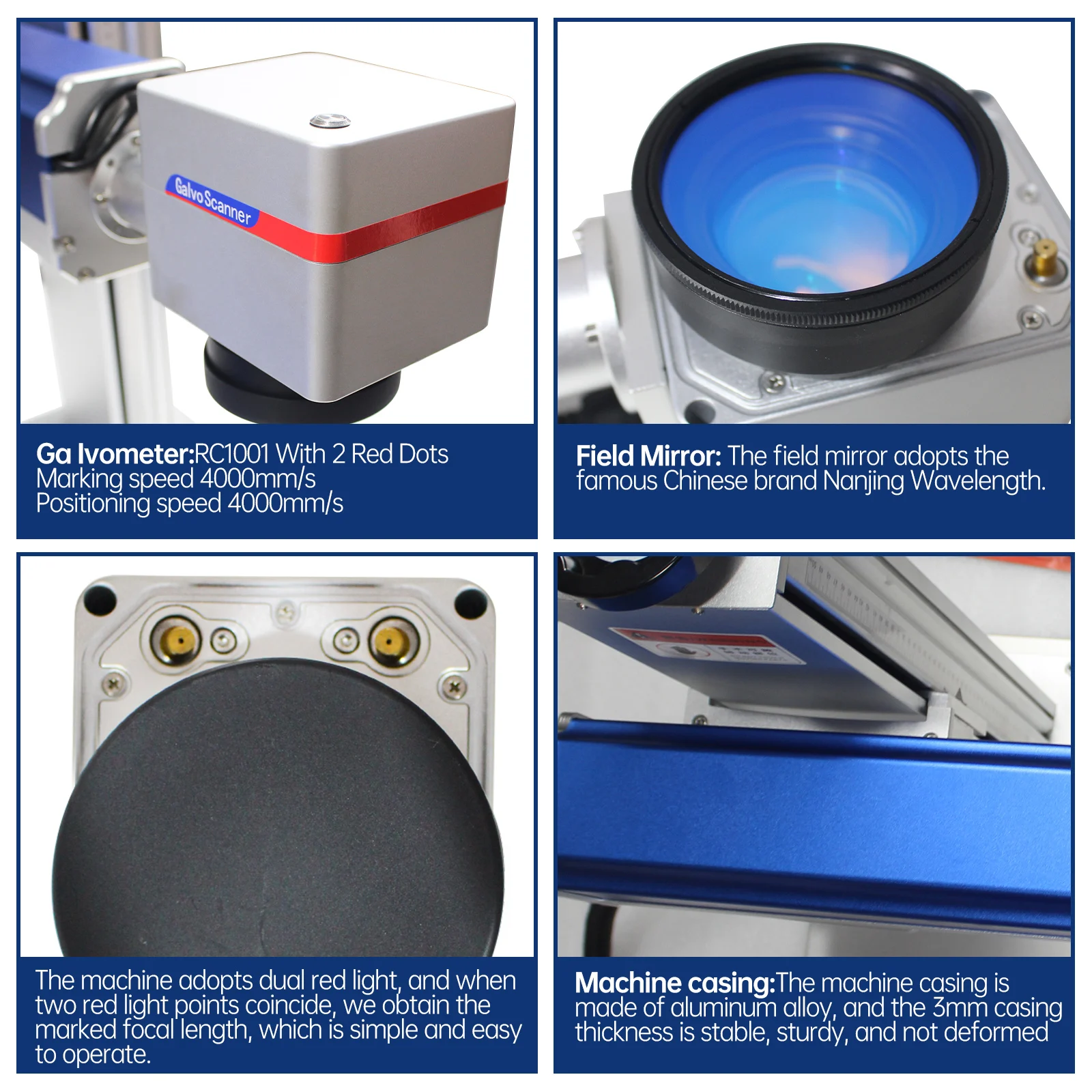 Desktop Mini Fiber Laser Nameplate Marking Machine 20W 30W With Rotary Axis