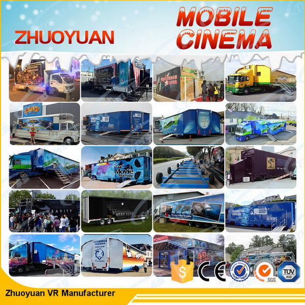 Movable Amazing 7D Cinema Simulator 6 Seats With Lighting / Rain Simulation