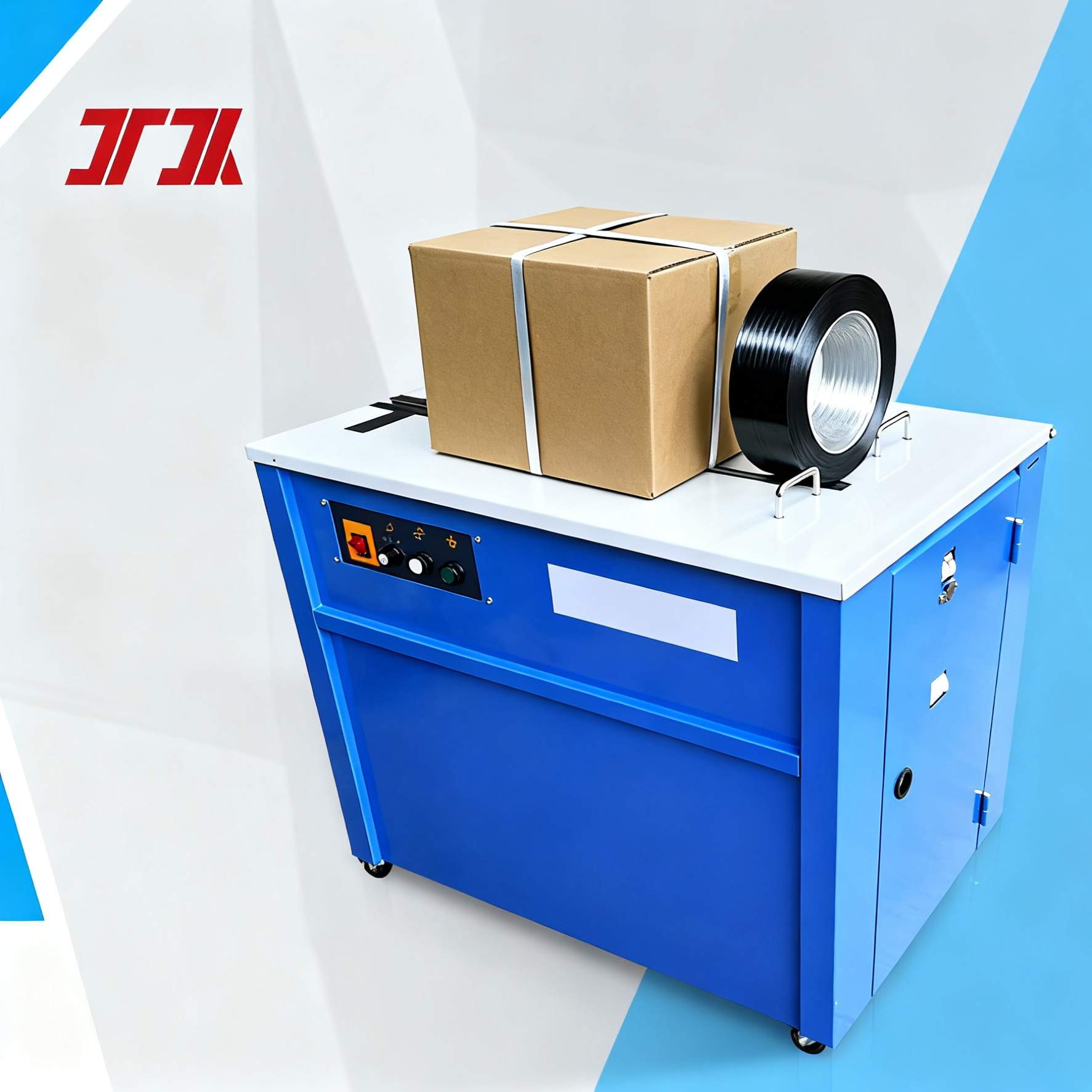 China 5-19mm Available semi-Automatic High Table Strapping Machine For PP Plastic Packaging Straps on sale