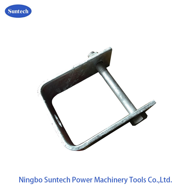 M12 Overhead Line Anchor Bolt Hot Dip Galvanized Type D Bracket For Insulator