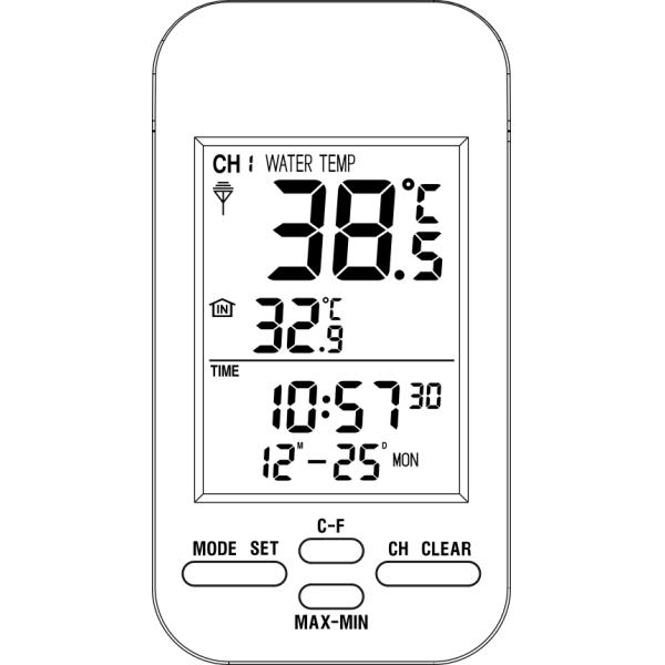 Professional Digital Wireless Swimming Pool SPA Floating Temperature Meter Spa Thermometer With 3 Channels/Time MS0224