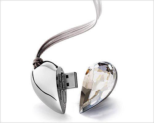China Crystal Heart Shape Usb USB Stick Gift For Wedding 1gb 2gb 4gb 8gb 16gb 32gb 64gb 128gb factory