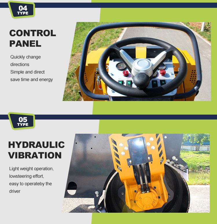 Construction Machinery 4Ton Roller Small Double Drum Hydraulic Vibratory Roller