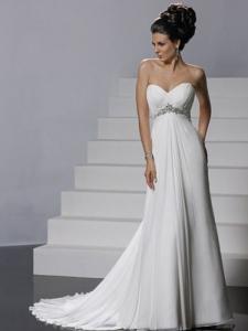 China NEW!!! Strapless Sheath skirt wedding dress Beaded sash Bridal gown #dq4855 on sale