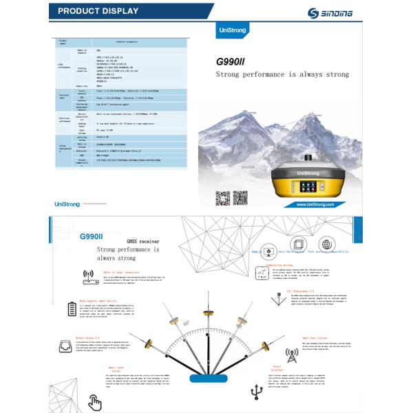 Surveying Instrument Unistrong G990II GNSS Receiver e-survey E800 RTK Measuring Equipment RTK Rover and Base
