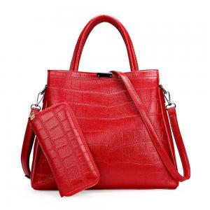 China Ladies Handbags Sets Leather Top Handle Handbag Clutches 2pcs In 1 Sets Women Totes Bag Sets factory