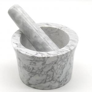 China Marble Mortar And Pestle Set Herb Spice Mixing Grinding Pounding Medicine Jar factory