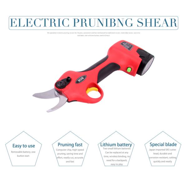 2.5CM Battery Orchard Pruer Long Time Use 14.4V Cordless Battery Powered Electric Pruners Shears Scissors for Pruning