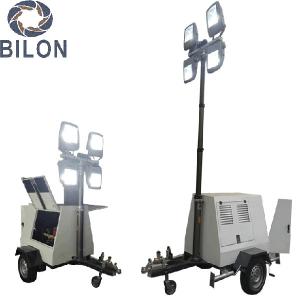 China Portable Mobile Light Tower , Construction Light Tower With Diesel Generator on sale