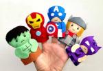 Fashion Cartoon Plush Toys The Avengers Felt Finger Puppets , For Promotion