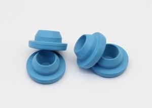 China Ethylene Oxide Sterilized Blue Pharmaceutical Rubber Stoppers For Injection Vial on sale