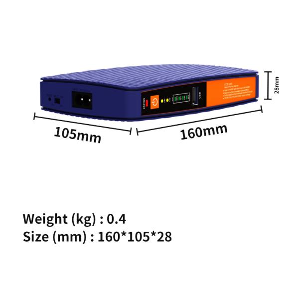 Mini UPS 18W LIFEP04 8000MAH for Wifi Router Power Backup Supply Battery Monitor