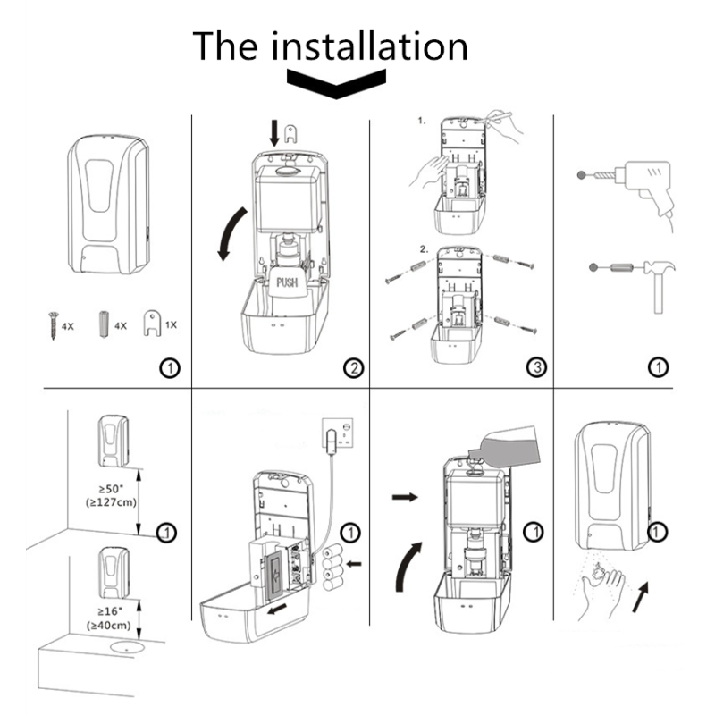 Rechargeable Automatic Touchless Hand Soap Dispenser Sensor Wall Mount Pump Liquid Infrared Soap Dispenser