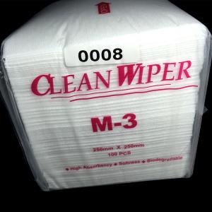 China 100% Polyester Clean Room Wipe 4-Folded Lint Free Cleanroom M-3 Cleaning wiper factory