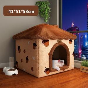China Heated Cat House Warm And Anti Collapse Indoor Heated Cat House Super Big Cat Bed Cat House Pet Enclosed, Winter factory