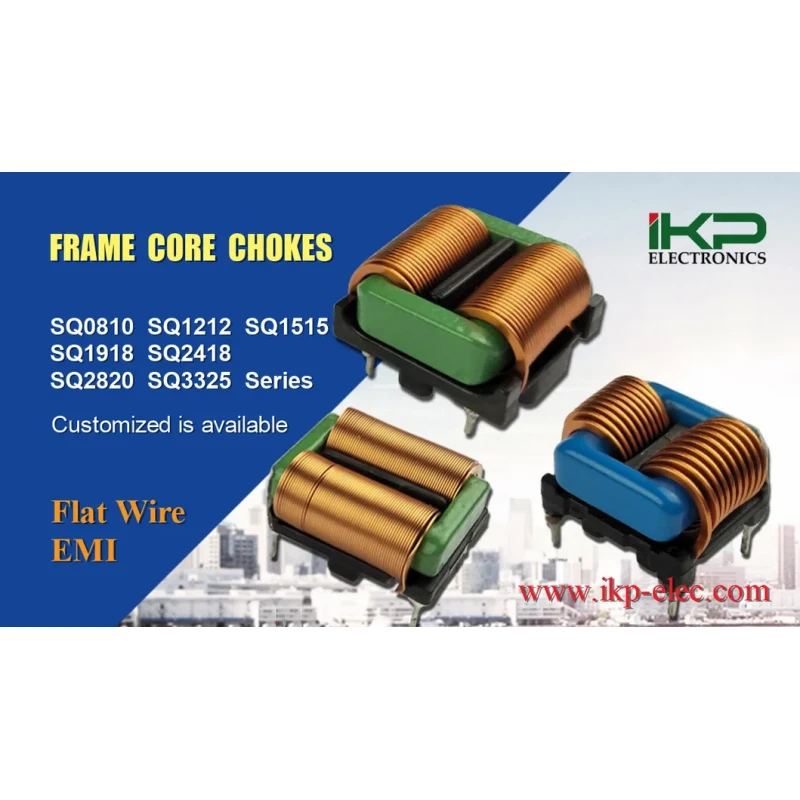 Vertical/Horizontal High Current Flat Wire Winding Common Mode Filter Inductors (SQ/UC1515 Series)
