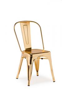 China Restaruant Cafe Design Bertoia Wire Counter Stool Metal Tolix Dining Chairs , Brass Gold on sale