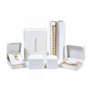 China Custom Logo Jewelry Packaging Box High End Pu Leather Material factory