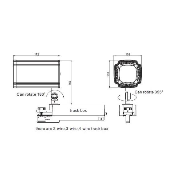 60 Degree 5000K Led Ceiling Track Light Fixtures CREE COB For Art Gallery