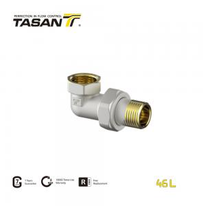China Antirust 1/2inch ~2inch Brass Radiator Valve Brass Angle Fitting In 3 Pieces 46L factory