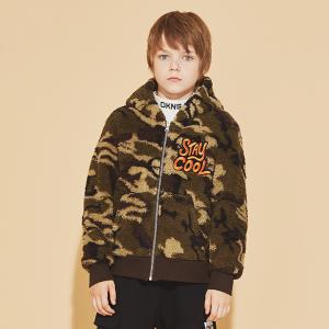 China Camouflage Lightweight Kids Winter Parkas Coral Fleece Jacket Boys Tops factory