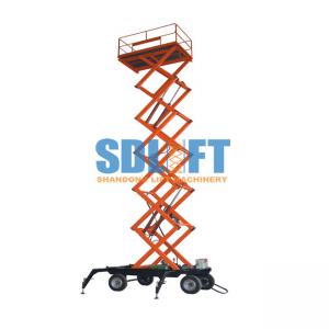 China 300kg 10m Aerial Work Mobile Scissor Lift Platform With Wheels on sale
