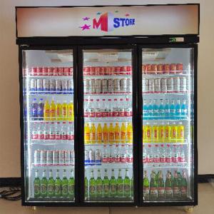 China Three Swing Glass Door Merchandiser Refrigerator Commercial on sale