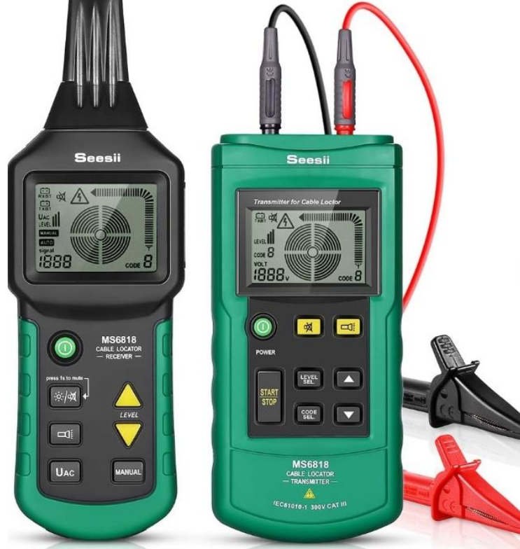 MS6818 Advanced Wire Tester Tracker Multi-Function Cable Detector 12~400V Pipe Locator Meter