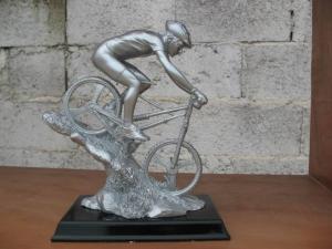 China China  produce Bicycle resin crafts/ Bicycle rider gift factory