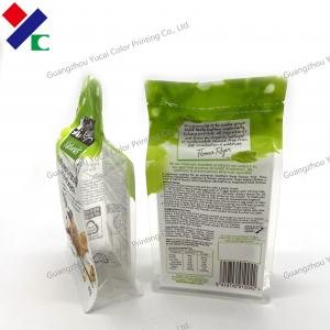 China Custom Clear Front Zip Plastic Bath Salt Packaging Bag 100G Food Storage on sale