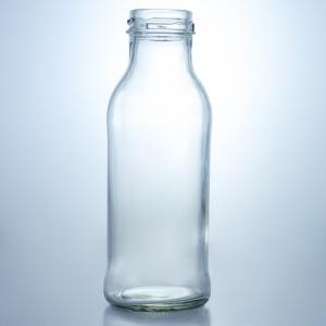 China Body Material Glass Glass Juice Coffee Bottle With Screw Lid Clear Milk Bottle 250Ml 500Ml factory