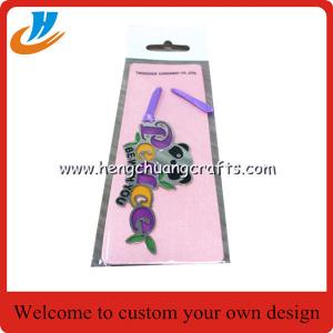 China Stainless steel etch bookmark custom with your own logo design factory