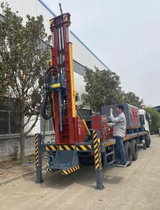 China 300 M Water Drilling Rig 6x4 Truck Mounted Air Compressor Integrated factory