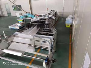 China automatic bed sheet folding machine for sale Spunlace Nonwoven Fabrics 1600KG 9.5KW factory