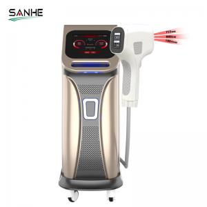 China Vertical 2000w/1200w Triple Wavelength Diode Laser Hair Removal System factory