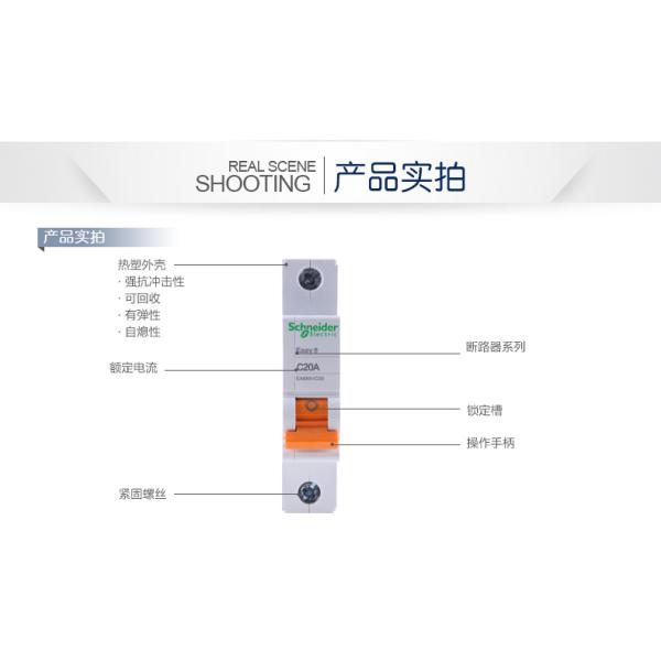 Easy9 Schneider Electric MCB Miniature Circuit Breaker 6~63A, 1P,2P,3P,4P,DPN for Circuit Protection