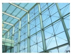 China Structural Glass Frameless Curtain Wall Mullionless Spider Double Glazed Wall factory