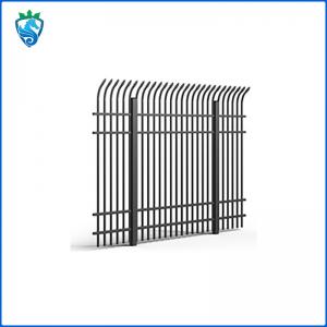 China Black Aluminum Rail Fence Gate Commercial Industrial factory